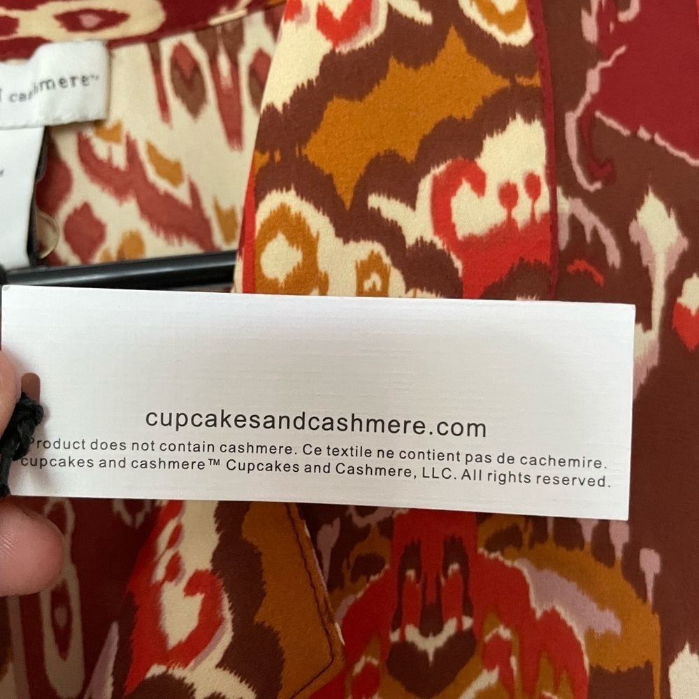 Cupcakes and Cashmere Southwestern Print Boxy Button Down Blouse - Picture 4 of 7